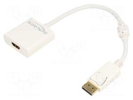 Adapter | DisplayPort plug,HDMI socket | 0.2m | white | white
