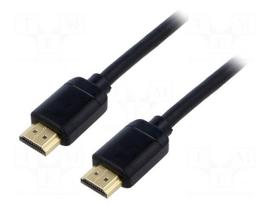 Cable | HDMI plug,both sides | PVC | HDMI 2.0 | 12m | black | Core: Cu