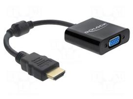 Converter | HDMI plug,VGA female | Full HD 1080p | 0.15m | black