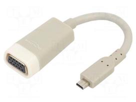 Converter | D-Sub 15pin socket,micro HDMI plug,VGA female | grey
