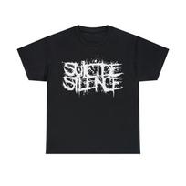 230 Gsm 100% Cotton Suicide Silence T Shirt Deathcore Whitechapel Chelsea Grin Carnifex Lorna Shore Thy Art Is Murder Unisex Heavy Cotton T Shirt XXS juoda