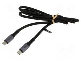 Cable | USB 3.2 Gen 2x2 | USB C plug,both sides | 1m | black | 20Gbps
