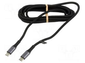 Cable | USB 3.2 Gen 2x2 | USB C plug,both sides | 2m | black | 20Gbps