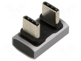 Adapter | USB 4.0 | USB C plug 90° up/down,both sides | 8K