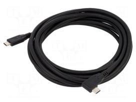 Cable | Thunderbolt 3,Thunderbolt 4,USB 3.2 | 3m | black | PVC | 5Gbps