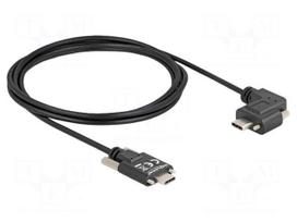Cable | USB 2.0 | USB C plug,USB C plug 90° left/right | 2m | black