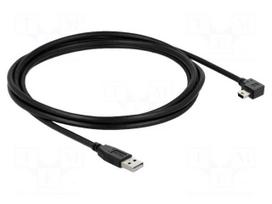 Cable | USB 2.0 | USB A plug,USB B mini plug 90° left/right | 2m