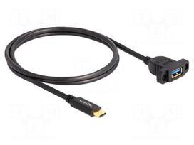 Cable | USB 3.2 Gen 2 | USB A socket,USB C plug | 1m | black | 10Gbps