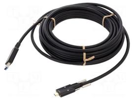 Cable | optical | USB A plug,USB C plug | 10m | black | 10Gbps | screw