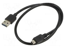 Cable | USB 2.0 | USB A plug double sided,USB B mini plug | 0.5m