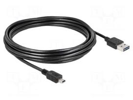 Cable | USB 2.0 | USB A plug double sided,USB B mini plug | 5m