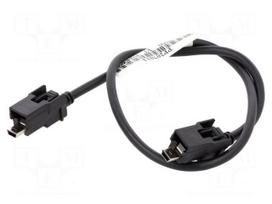 Cable | MINI | USB 2.0 | USB B mini plug | 500mm | black | shielded