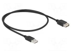 Cable | USB 2.0 | gold-plated | 0.5m | black | 24AWG,28AWG | 480Mbps