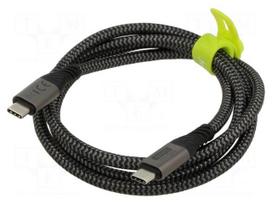 Cable | Thunderbolt 3,Thunderbolt 4,USB 4.0 | 1m | black,grey | PVC