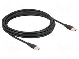 Cable | USB 2.0 | USB C plug,both sides | gold-plated | 4m | black