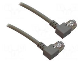 Patch cord | U/UTP | Cat 5e | RJ45 left angled plug,both sides