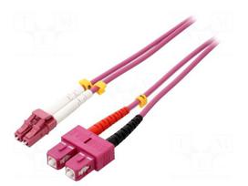 Fiber patch cord | OM4 | LC/UPC,SC/UPC | 1m | 50/125um | LSZH | grey