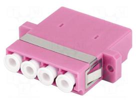 Adapter | OM4 | LC/UPC,both sides | 50/125um | violet | -40÷85°C