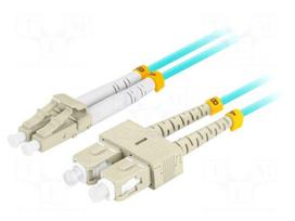 Fiber patch cord | OM3 | LC/UPC,SC/UPC | 0.5m | 50/125um | LSZH | grey