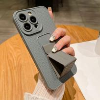 Bracket Case Suitable for IPhone16promax Fine Hole Mobile Phone Case Skin Feeling Apple 15pro Full-inclusive Protective Case Soft Apple 6/6s Universal