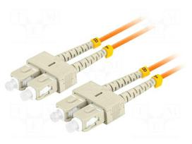Fiber patch cord | OM2 | SC/UPC,both sides | 5m | 50/125um | LSZH | grey
