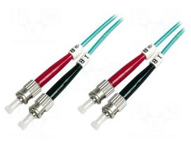 Fiber patch cord | OM3 | ST/UPC,both sides | 2m | 50/125um | LSZH | grey