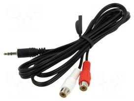 Cable | Jack 3.5mm 3pin plug,RCA socket x2 | 1.5m
