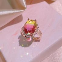 Newest Burnt Ruby Ring Pendant Necklace Earrings Pigeon Blood Red Lively Three Pcs Set For Women Party Wedding Jewelry Gift