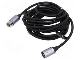 Cable | XLR male 3pin,XLR female 3pin | 5m | Plating: nickel plated