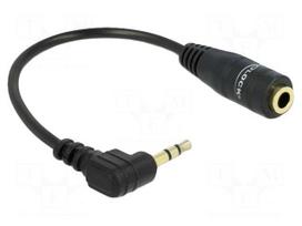 Cable | Jack 2.5mm 3pin angled plug,Jack 3.5mm 3pin socket