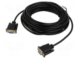 Cable | D-Sub 9pin socket,both sides | PVC | Len: 10m | black