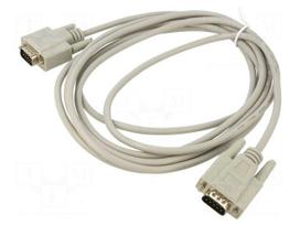 Cable | D-Sub 9pin plug,both sides | 3m | beige