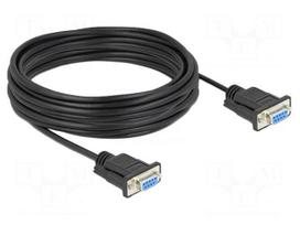 Cable | D-Sub 9pin socket,both sides | PVC | Len: 10m | black