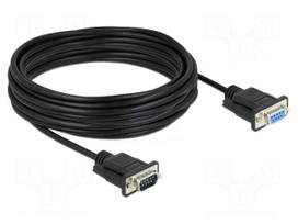 Cable | D-Sub 9pin socket,D-Sub 9pin plug | PVC | Len: 10m | black