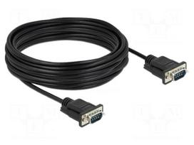 Cable | D-Sub 9pin plug,both sides | PVC | Len: 10m | black