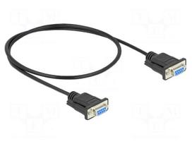 Cable | D-Sub 9pin socket,both sides | PVC | Len: 500mm | black
