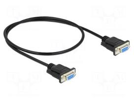 Cable | D-Sub 9pin socket,both sides | PVC | Len: 500mm | black