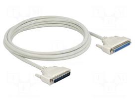 Cable | D-Sub 37pin socket,D-Sub 37pin plug | Len: 3m | beige