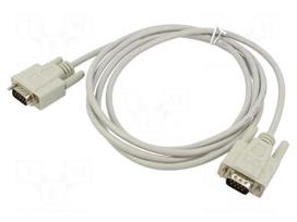 Cable | D-Sub 9pin plug,both sides | 2m | beige