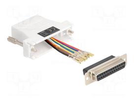Adapter | D-Sub 25pin socket,RJ45 socket | white