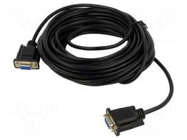 Cable | D-Sub 9pin socket,both sides | PVC | Len: 10m | black