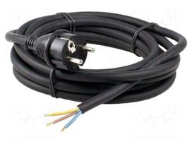 Cable | H07RN-F | 3G1.5mm2 | CEE 7/7 (E/F) plug,cables | rubber | 4.5m