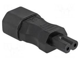 Adapter | IEC C14 male,IEC C7 female | straight | 2.5A | 250V
