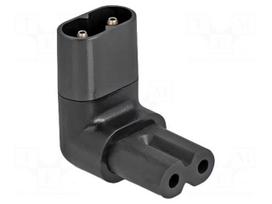 Adapter | IEC C7 female,IEC C8 male | angular | 2.5A | 250V