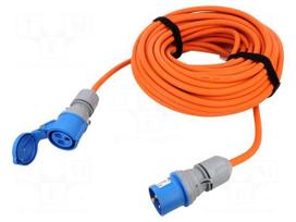 Extension lead | H07RN-F | 3G2.5mm2 | 25m | rubber | orange | 16A