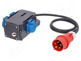 Electric switchboard | H07RN-F | 3G1.5mm2 | 1.5m | rubber | black | MIXO