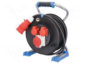 Extension lead | H07RN-F | 5G2.5mm2 | 30m | rubber | black | Xperts | 16A