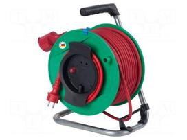 Extension lead | H05RR-F | 3G1.5mm2 | 50m | rubber | red | Sockets no: 1