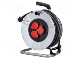 Extension lead | H05RR-F | 3G1.5mm2 | 25m | PVC | black | Sockets no: 3