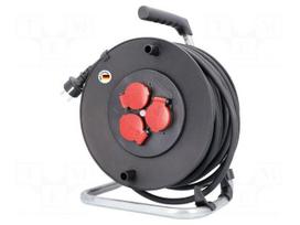 Extension lead | H05RR-F | 3G1.5mm2 | 25m | rubber | black | 16A